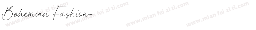 Bohemian Fashion字体转换